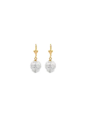 Pearl Shaped CZ Stone Leverback Dangle Earrings