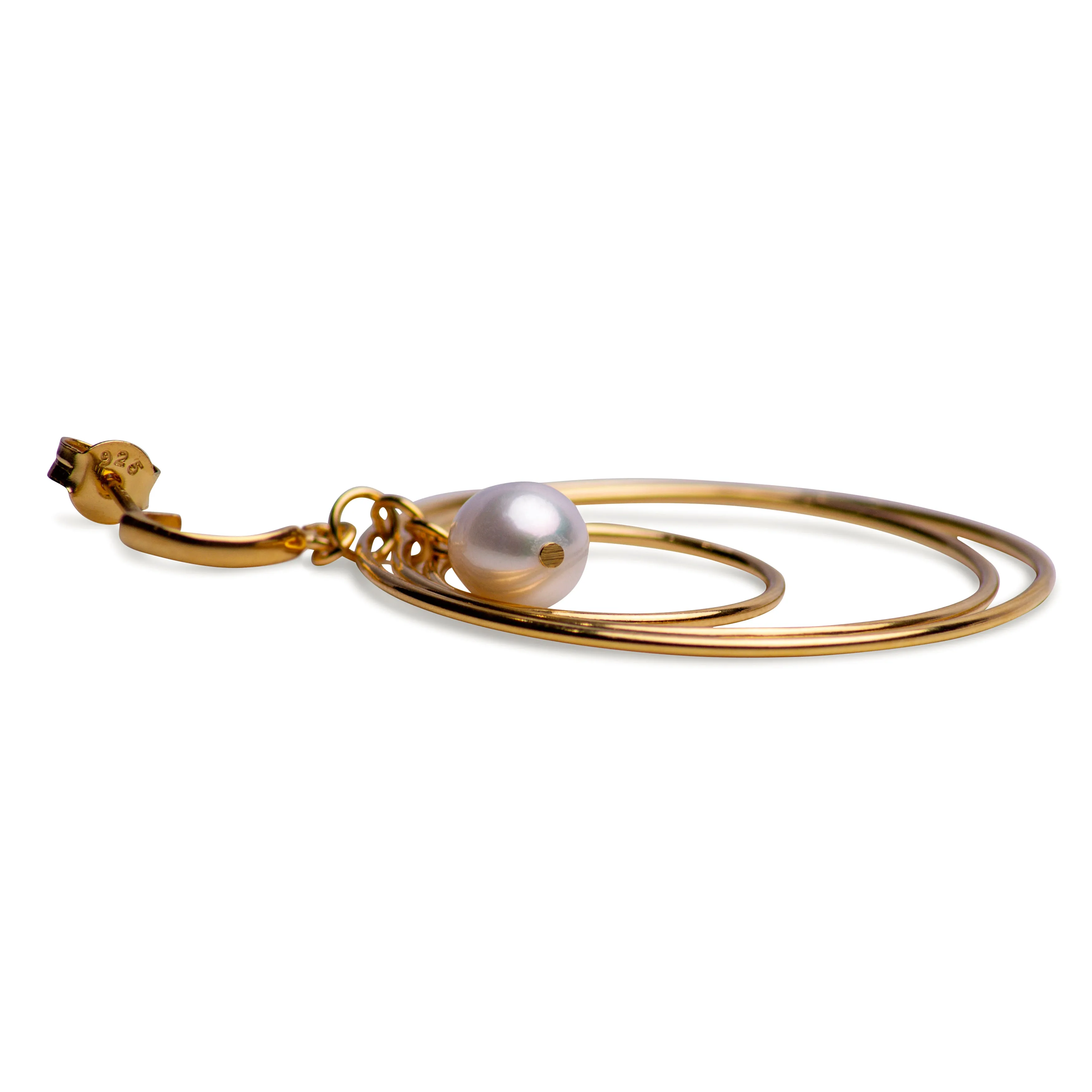 Pearl Statement Gold Earrings