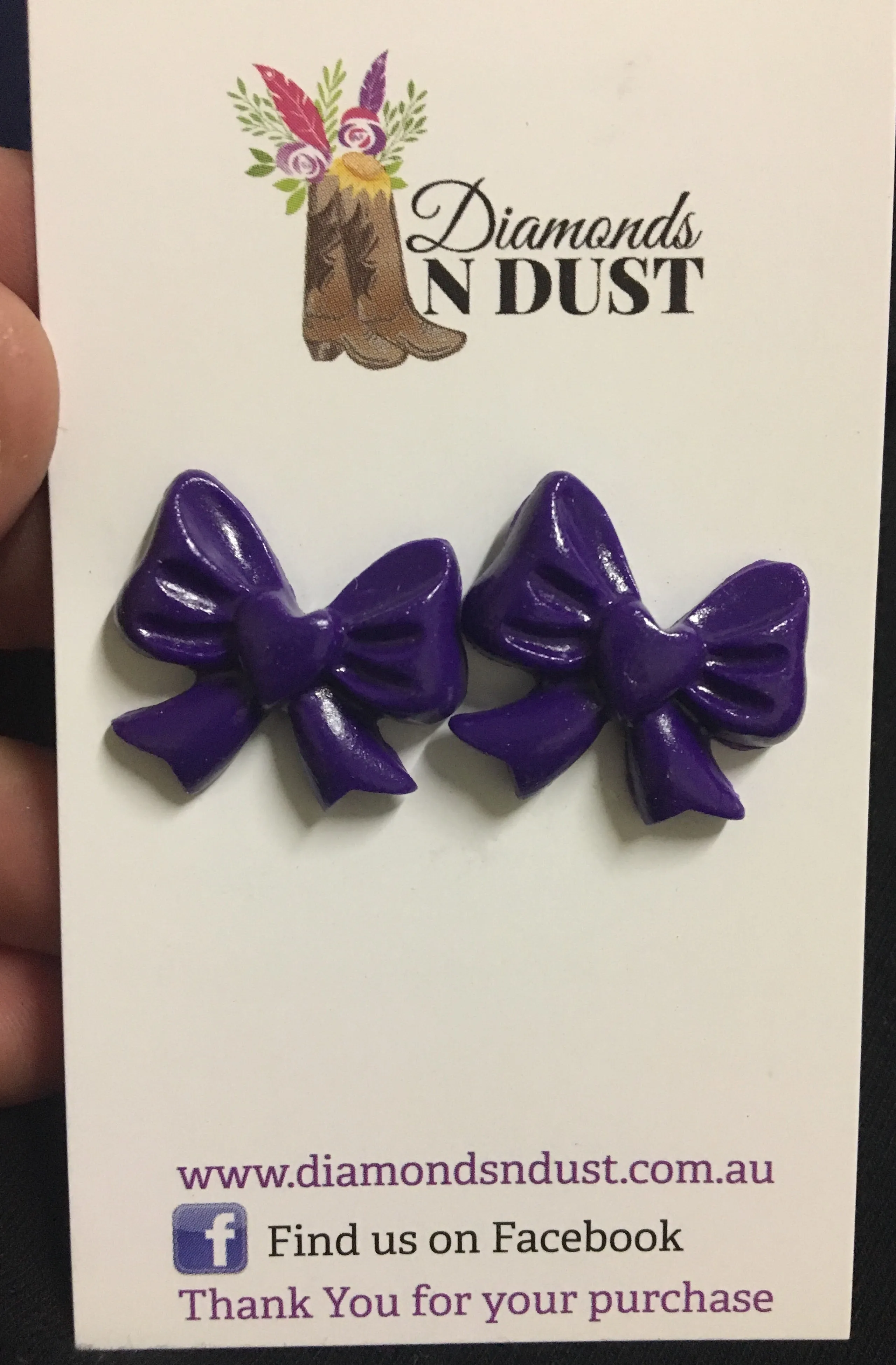 Polymer Clay Bow Earrings