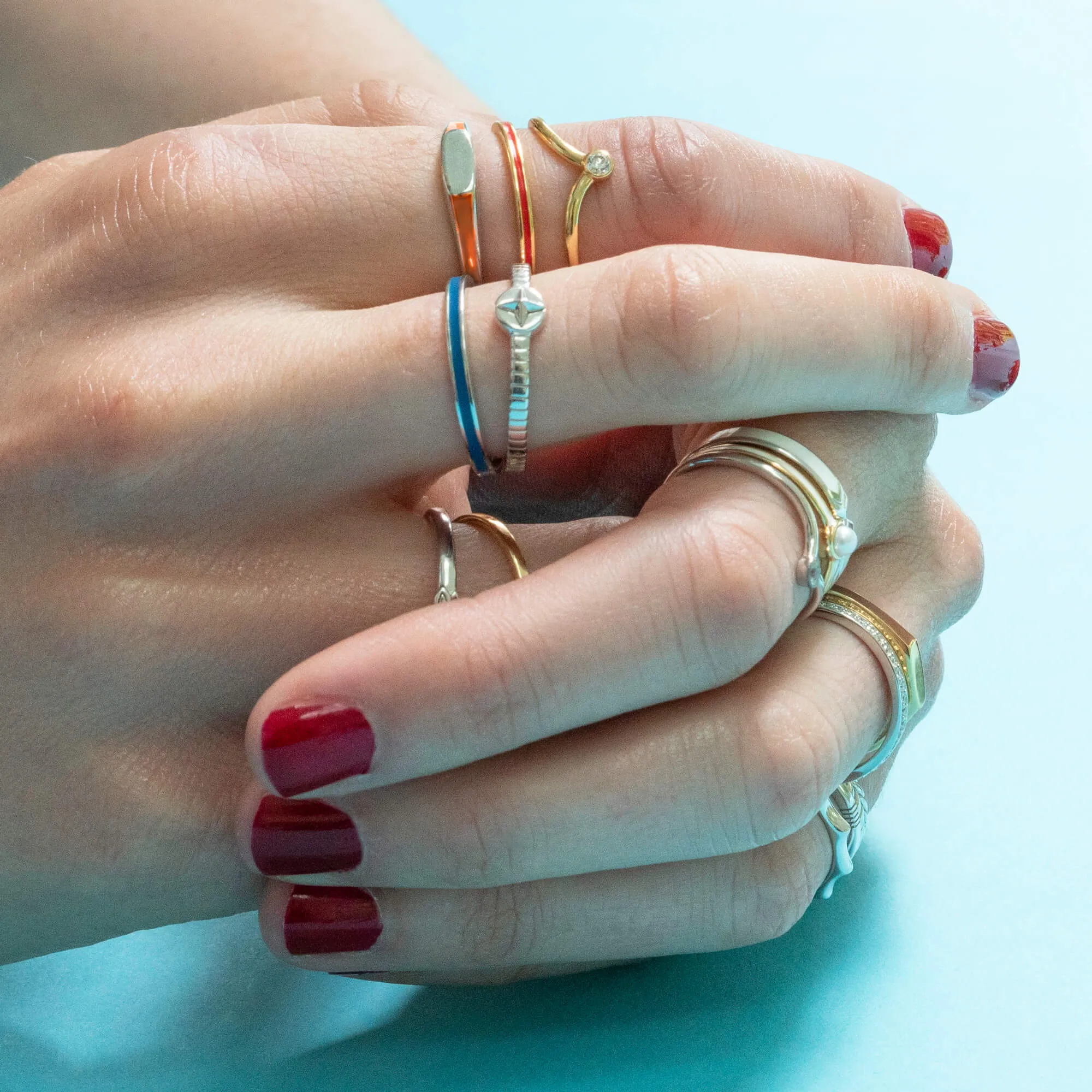 "Adventure" Compass Poesy Sterling Silver Stackable Ring