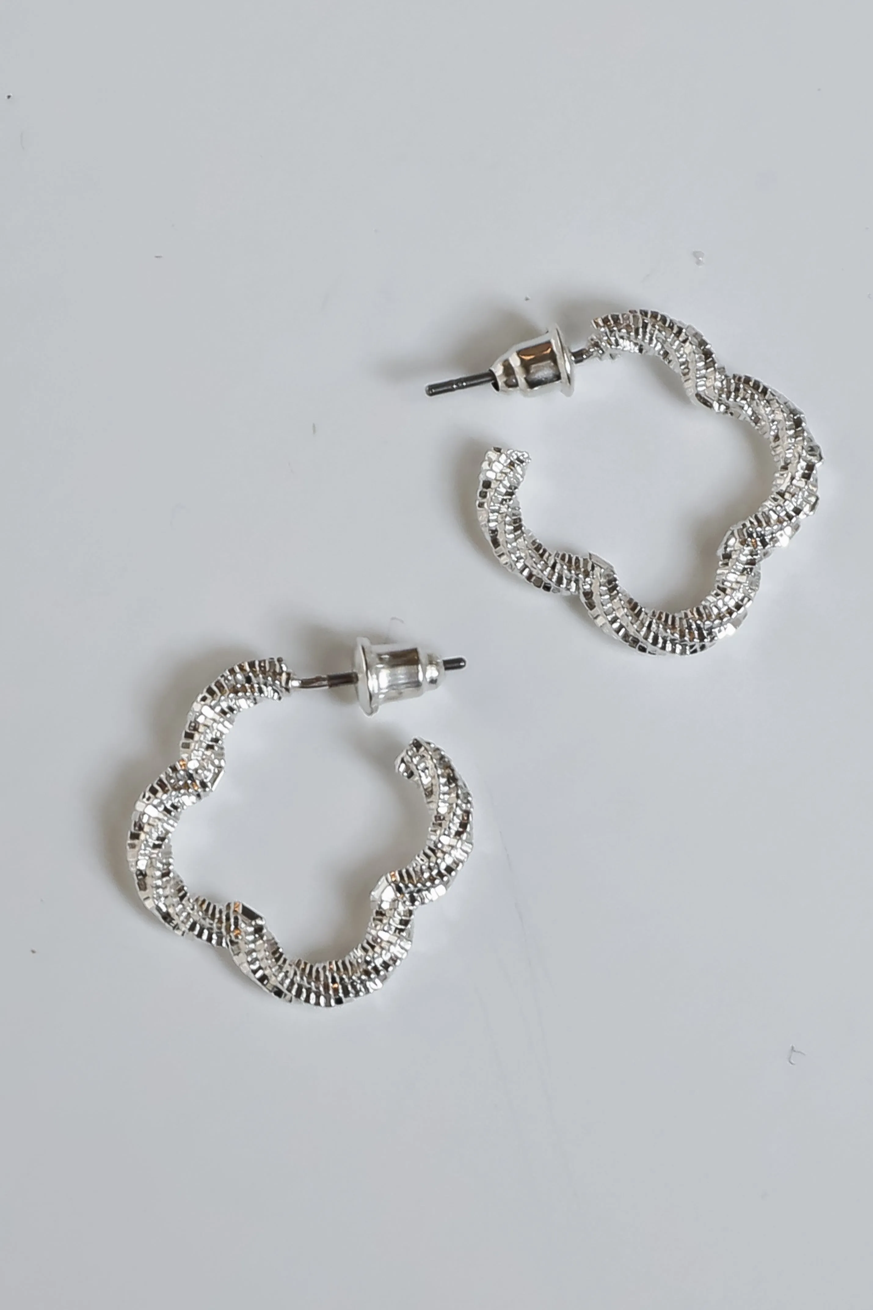 Sabrina Quatrefoil Hoop Earrings