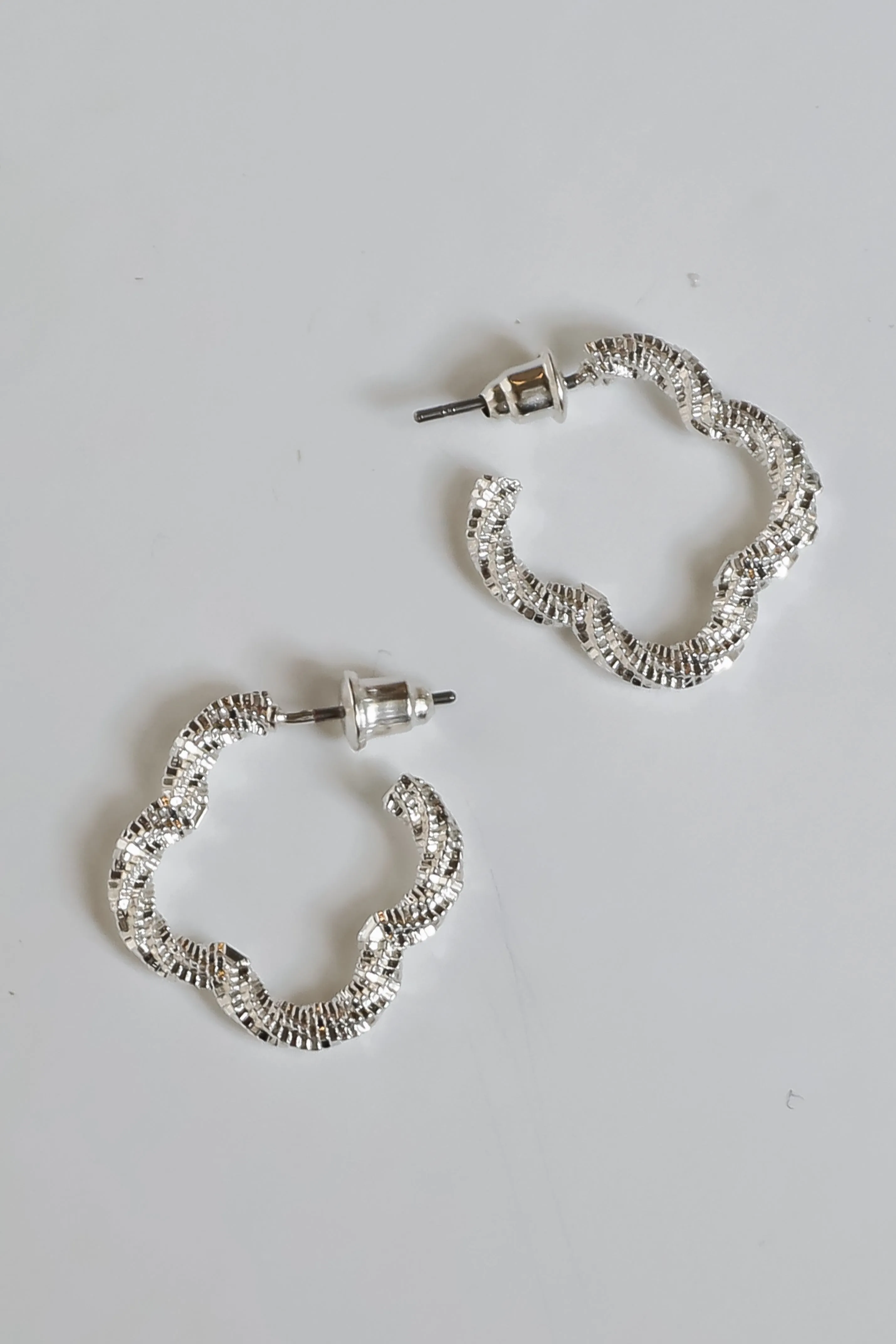 Sabrina Quatrefoil Hoop Earrings