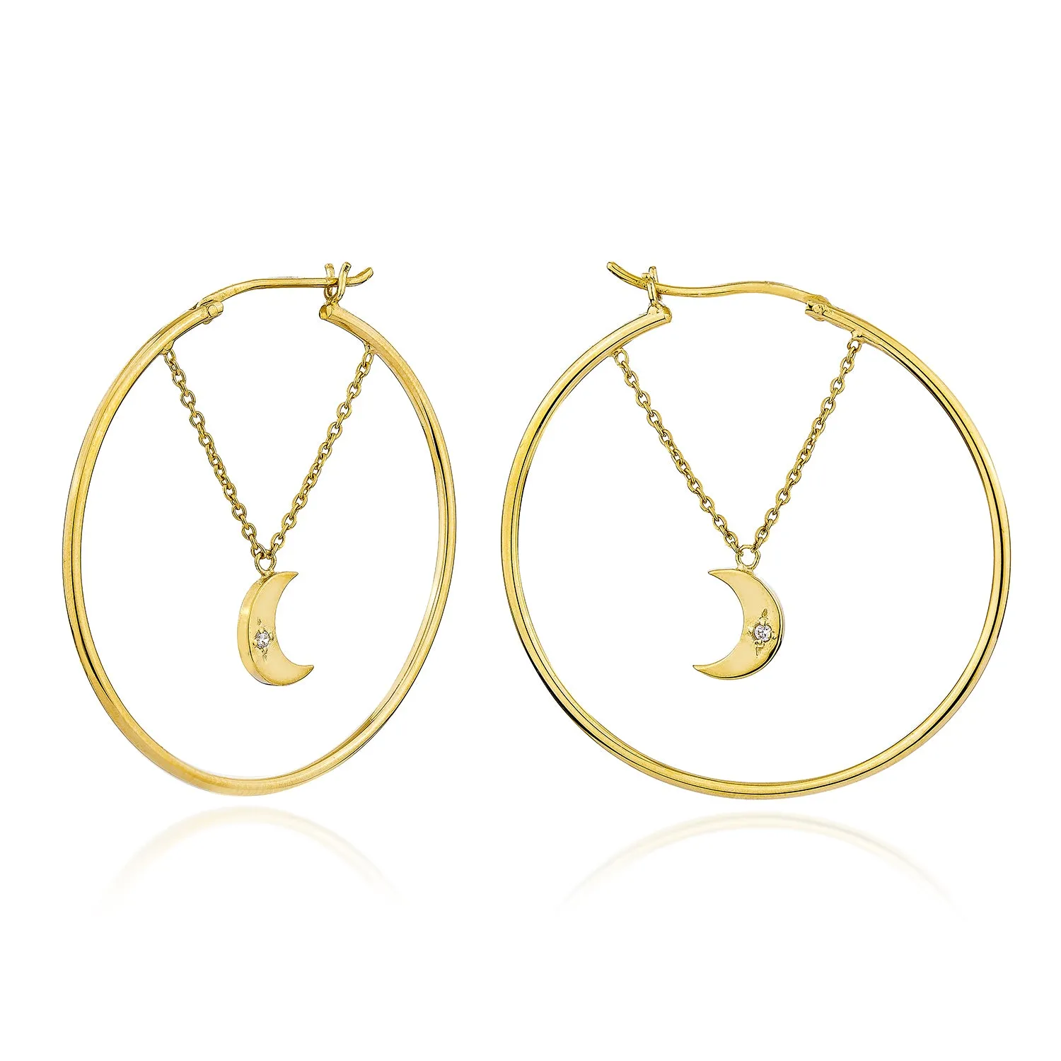 Selene Moonlight Hoops - Gold