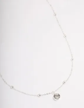 Silver Diamante Satelite Chain Necklace