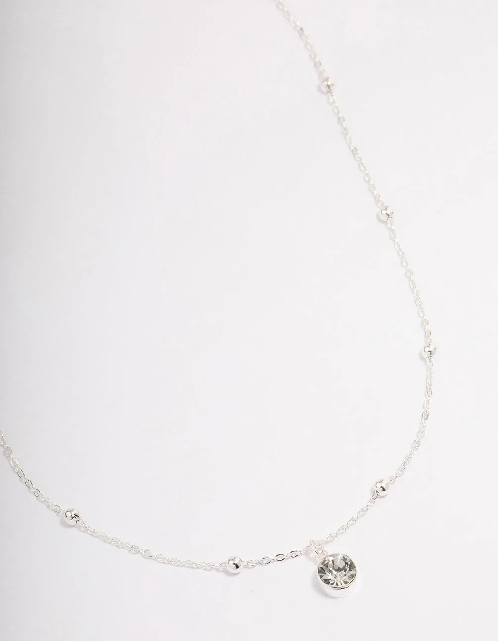 Silver Diamante Satelite Chain Necklace