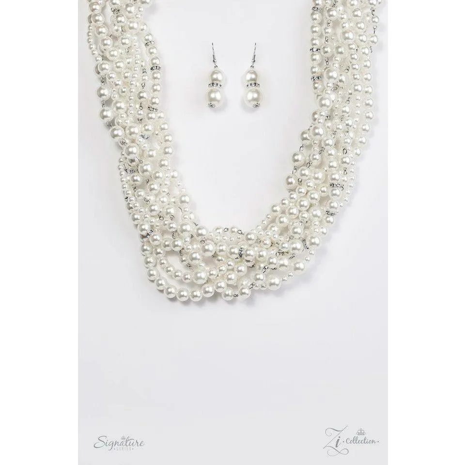 Stephanie Pearl Necklace w/ Earrings