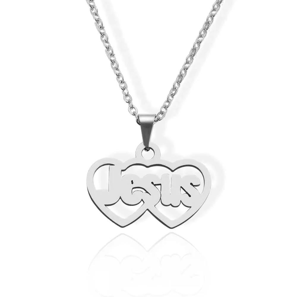 Women's Christian Necklace <br> Jesus Heart