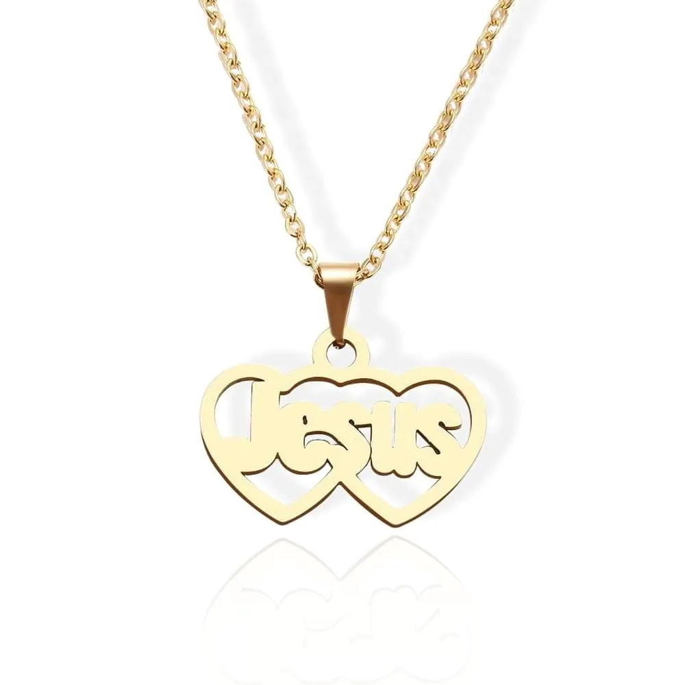 Women's Christian Necklace <br> Jesus Heart